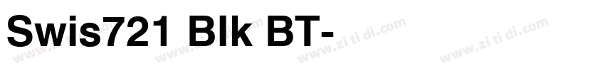 Swis721 BIk BT字体转换